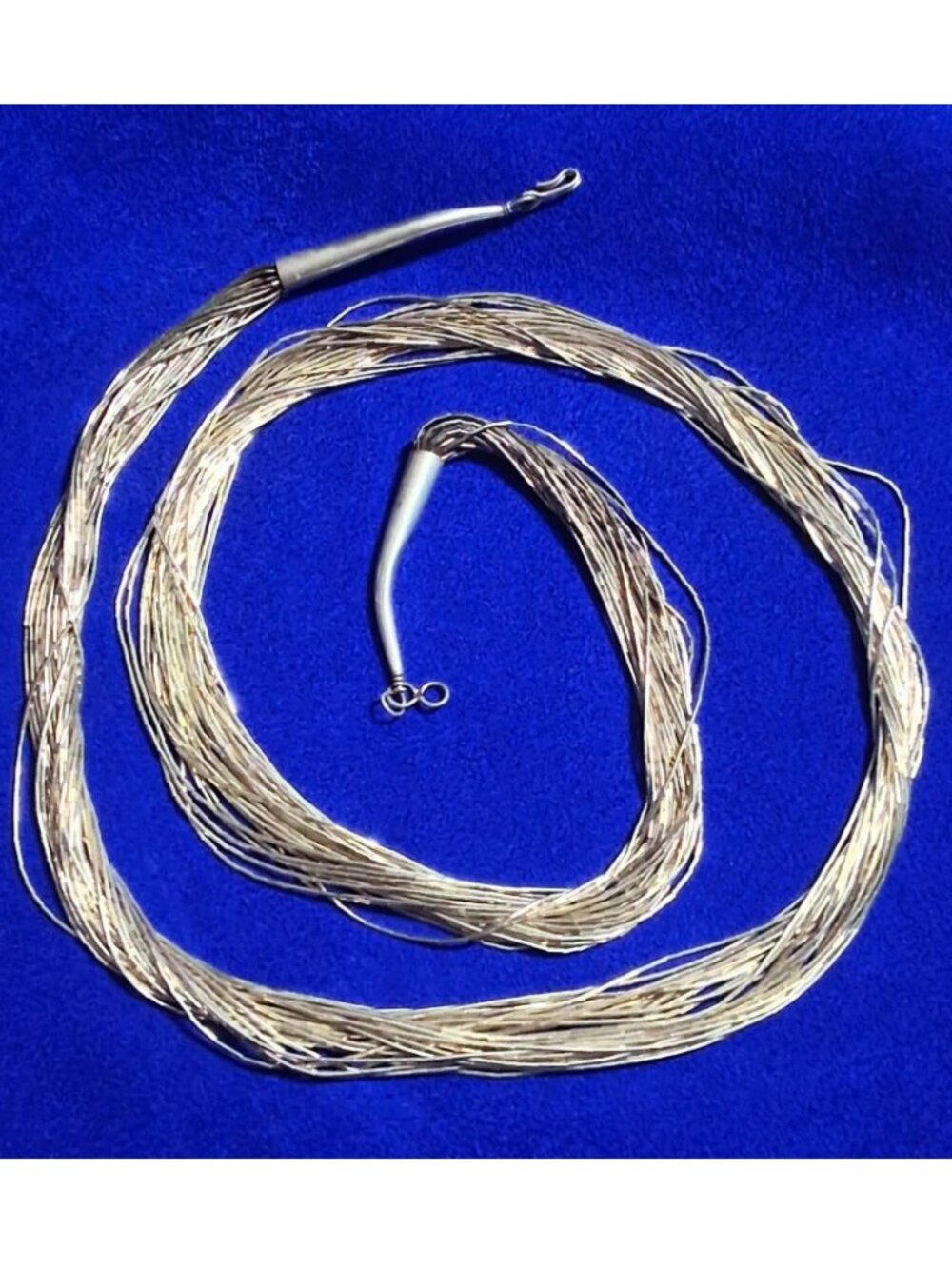 Opera Length 30 inch, 30 Strand, 1cm Wide, 42.42 grams Liquid Sterling Necklace